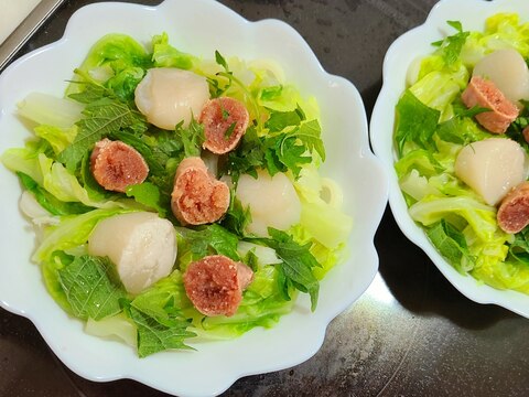 さっぱり うどん ~ 帆立 タラコ 添え~
